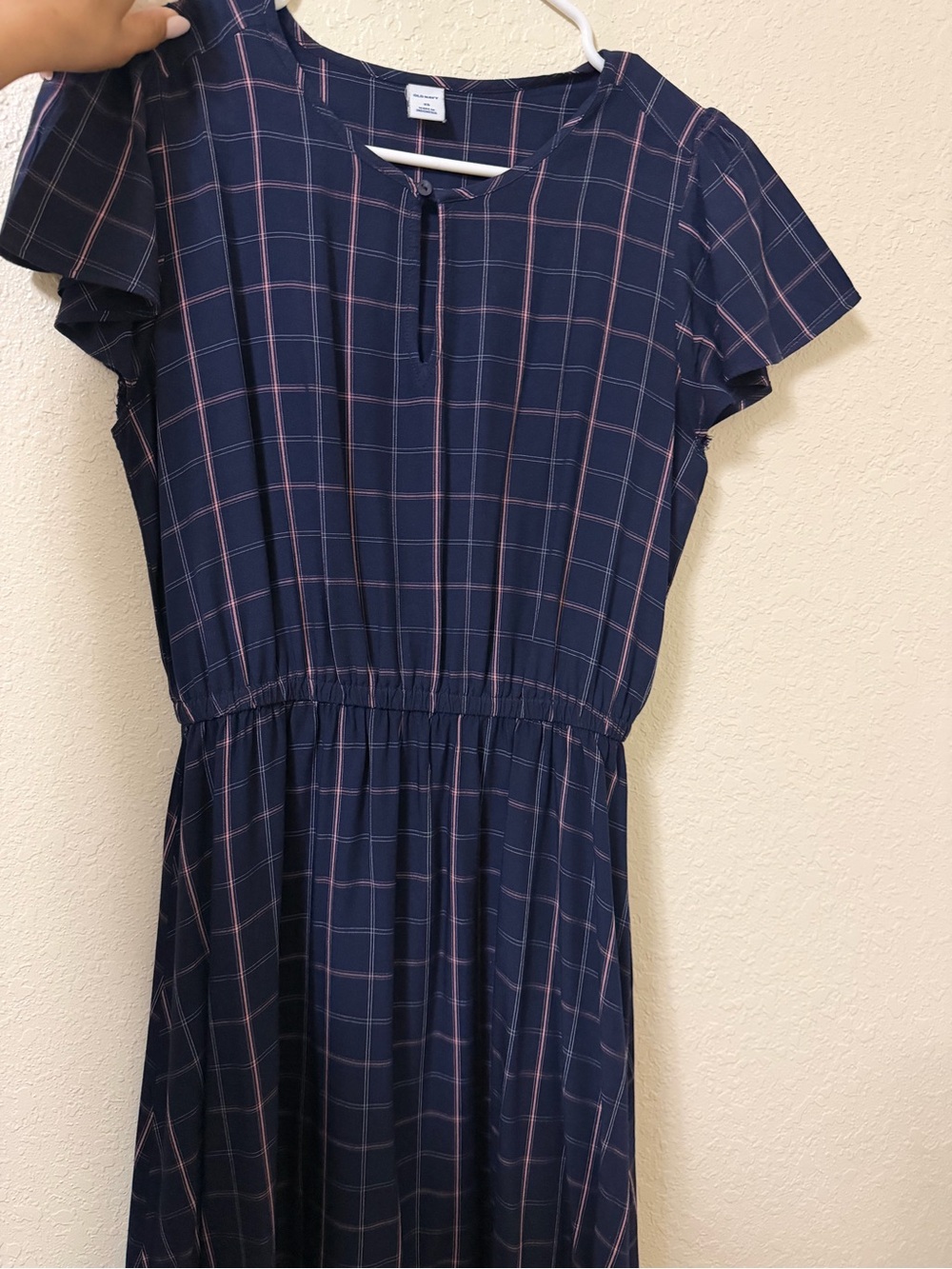 Old Navy Plaid Elastic-Waist Dress